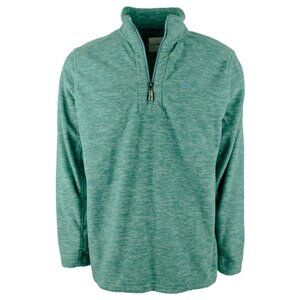 Tommy Bahama Men’s Medium Half Zip Fleece Pullover Cloud Peak Quetzal Green